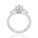 Load image into Gallery viewer, Pear Side Stone  Accented Pear Cut 1.00 Ct Center Engagement Ring Moissanite
