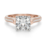 Load image into Gallery viewer, Seine Cushion Cut 1.50 Ct Center Engagement Ring Moissanite
