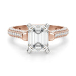 Load image into Gallery viewer, Seine Emerald Cut 1.00 Ct Center Engagement Ring Moissanite
