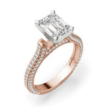 Load image into Gallery viewer, Seine Emerald Cut 1.00 Ct Center Engagement Ring Moissanite
