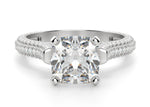 Load image into Gallery viewer, Seine Cushion Cut 1.50 Ct Center Engagement Ring Moissanite
