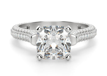 Seine Cushion Cut 1.50 Ct Center Engagement Ring Moissanite