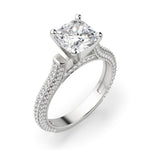 Load image into Gallery viewer, Seine Cushion Cut 1.50 Ct Center Engagement Ring Moissanite
