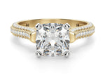 Load image into Gallery viewer, Seine Cushion Cut 1.50 Ct Center Engagement Ring Moissanite
