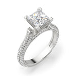 Load image into Gallery viewer, Seine Princess Cut 1.00 Ct Center Engagement Ring Moissanite
