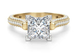 Load image into Gallery viewer, Seine Princess Cut 1.00 Ct Center Engagement Ring Moissanite
