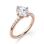 Load image into Gallery viewer, Kite Set Accented Oval Cut 0.50 Ct Center Engagement Ring Moissanite
