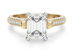 Load image into Gallery viewer, Seine Emerald Cut 1.00 Ct Center Engagement Ring Moissanite
