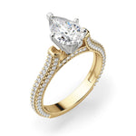 Load image into Gallery viewer, Seine Pear Cut 0.50 Ct Center Engagement Ring Moissanite
