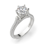 Load image into Gallery viewer, Seine Round Cut 1.50 Ct Centre Engagement Ring Moissanite
