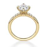 Load image into Gallery viewer, Kite Set Accented Oval Cut 0.50 Ct Center Engagement Ring Moissanite
