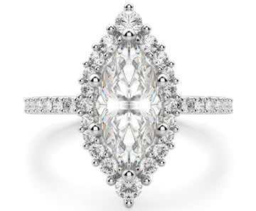 Barcelona Marquise Cut 0.50 Ct Center Engagement Ring Moissanite