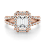 Load image into Gallery viewer, Palm Springs Emerald Cut 1.00 Ct Center Engagement Ring Moissanite
