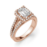 Load image into Gallery viewer, Palm Springs Emerald Cut 1.00 Ct Center Engagement Ring Moissanite
