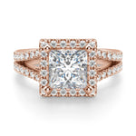 Load image into Gallery viewer, Palm Springs Princess Cut 1.00 Ct Center Engagement Ring Moissanite
