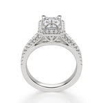 Load image into Gallery viewer, Palm Springs Emerald Cut 1.00 Ct Center Engagement Ring Moissanite
