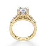 Load image into Gallery viewer, Palm Springs Emerald Cut 1.00 Ct Center Engagement Ring Moissanite
