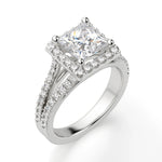 Load image into Gallery viewer, Palm Springs Princess Cut 1.00 Ct Center Engagement Ring Moissanite
