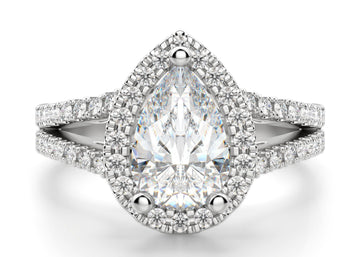 Palm Springs Pear Cut 3.00 Ct Center Engagement Ring