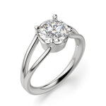 Load image into Gallery viewer, The Elan Round Cut 1.50 Ct Centre Engagement Ring Moissanite
