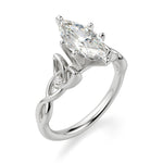 Load image into Gallery viewer, Celtic Knot Marquise Cut 2.00 Ct Center Engagement Ring Moissanite
