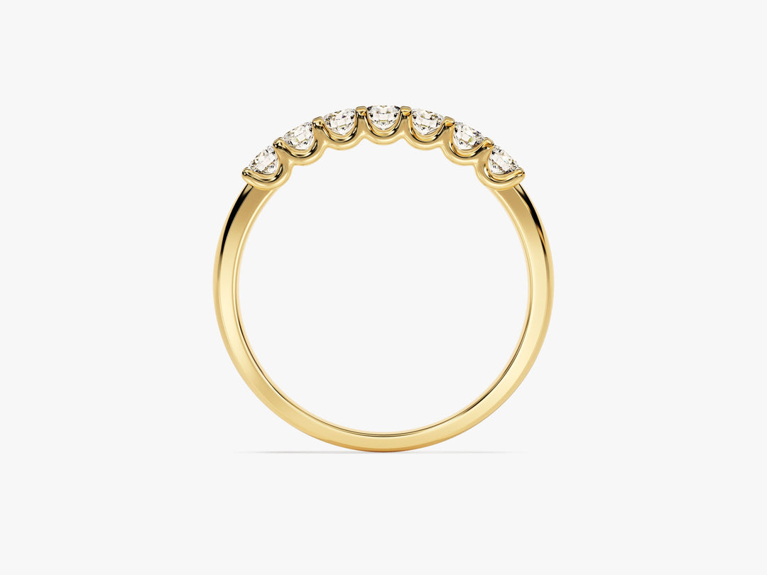 U-prong Seven Stone Moissanite Anniversary Band (0.35 Ct Tw)