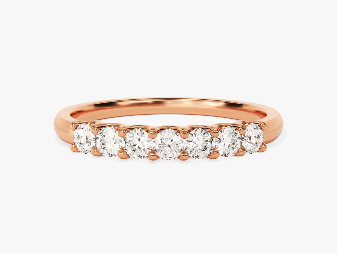 U-prong Seven Stone Moissanite Anniversary Band (0.35 Ct Tw)