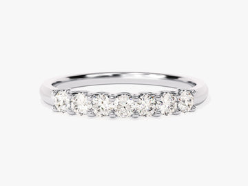 U-prong Seven Stone Moissanite Anniversary Band (0.35 Ct Tw)