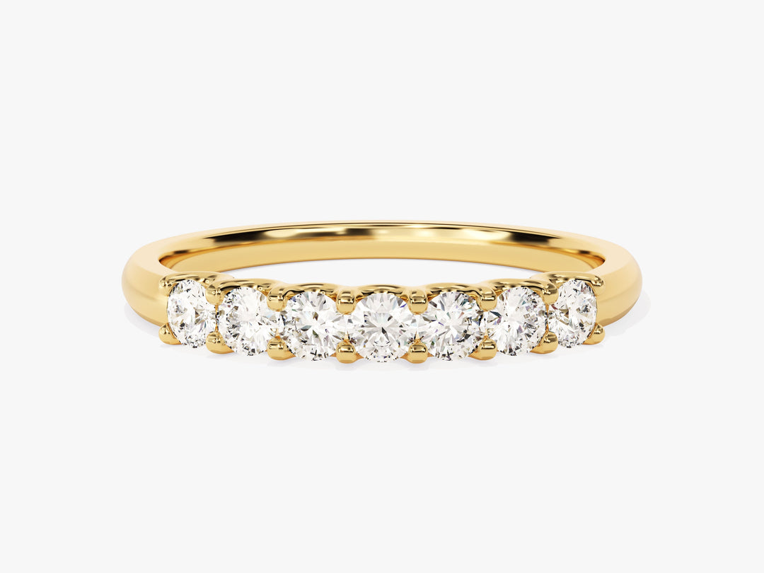 U-prong Seven Stone Moissanite Anniversary Band (0.35 Ct Tw)