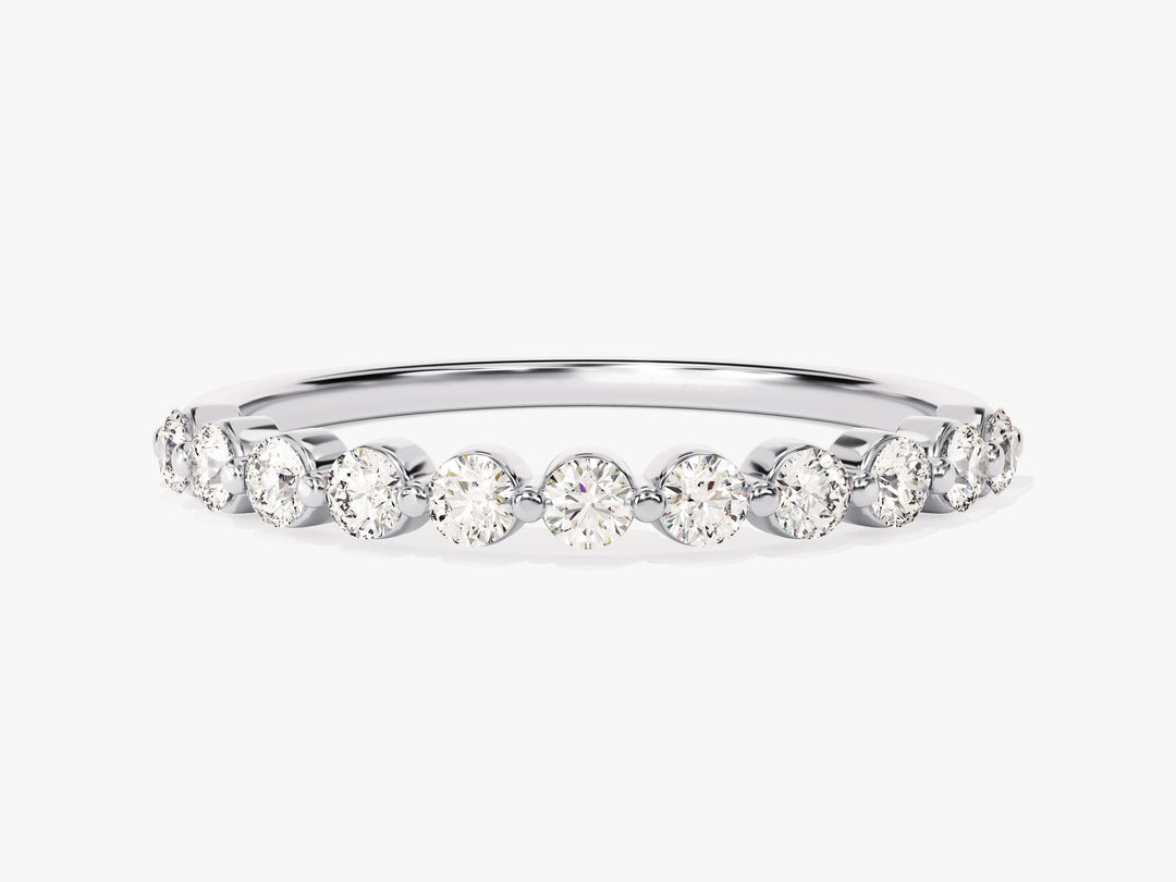 Floating Eleven Stone Moissanite Anniversary Band (0.55 Ct Tw)