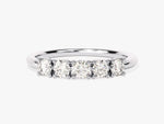 Load image into Gallery viewer, Five Stone Basket Moissanite Anniversary Band (0.50 Ct Tw)
