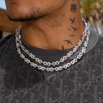 Load image into Gallery viewer, 8mm Iced Infinity Chain - Silver With White Gold Plated
