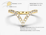 Load image into Gallery viewer, Long-curved Moissanite Wedding Band
