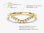 Load image into Gallery viewer, U-curved Moissanite Wedding Band