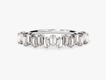 Vertical Baguette Moissanite Wedding Band