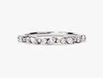 Load image into Gallery viewer, Marquise And Double Round Half Eternity Moissanite Wedding Band
