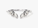 Load image into Gallery viewer, Open Marquise Cluster Moissanite Wedding Band
