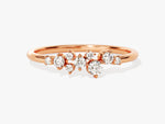 Load image into Gallery viewer, Floating Cluster Moissanite Wedding Band
