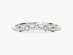 Load image into Gallery viewer, Dainty Curved Moissanite Wedding Band
