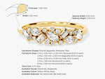 Load image into Gallery viewer, Vintage Bold Cluster Moissanite Wedding Band
