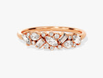 Load image into Gallery viewer, Vintage Bold Cluster Moissanite Wedding Band
