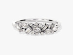 Load image into Gallery viewer, Vintage Bold Cluster Moissanite Wedding Band
