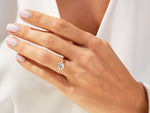 Load image into Gallery viewer, 4-prong Solitaire Round Cut Moissanite Engagement Ring (1.50 Ct)
