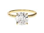 Load image into Gallery viewer, 4-prong Solitaire Round Cut Moissanite Engagement Ring (2.00 Ct)
