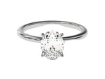 Load image into Gallery viewer, 4-prong Solitaire Oval Cut Moissanite Engagement Ring (1.50 Ct)
