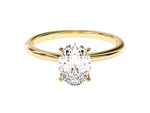 Load image into Gallery viewer, 4-prong Solitaire Oval Cut Moissanite Engagement Ring (1.50 Ct)
