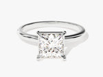 Load image into Gallery viewer, Princess Cut Solitaire Moissanite Engagement Ring (1.50 Ct)
