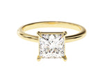 Load image into Gallery viewer, Princess Cut Solitaire Moissanite Engagement Ring (1.50 Ct)
