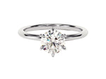 Load image into Gallery viewer, 6-prong Solitaire Round Cut Moissanite Engagement Ring (1.00 Ct)
