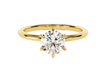 Load image into Gallery viewer, 6-prong Solitaire Round Cut Moissanite Engagement Ring (1.00 Ct)
